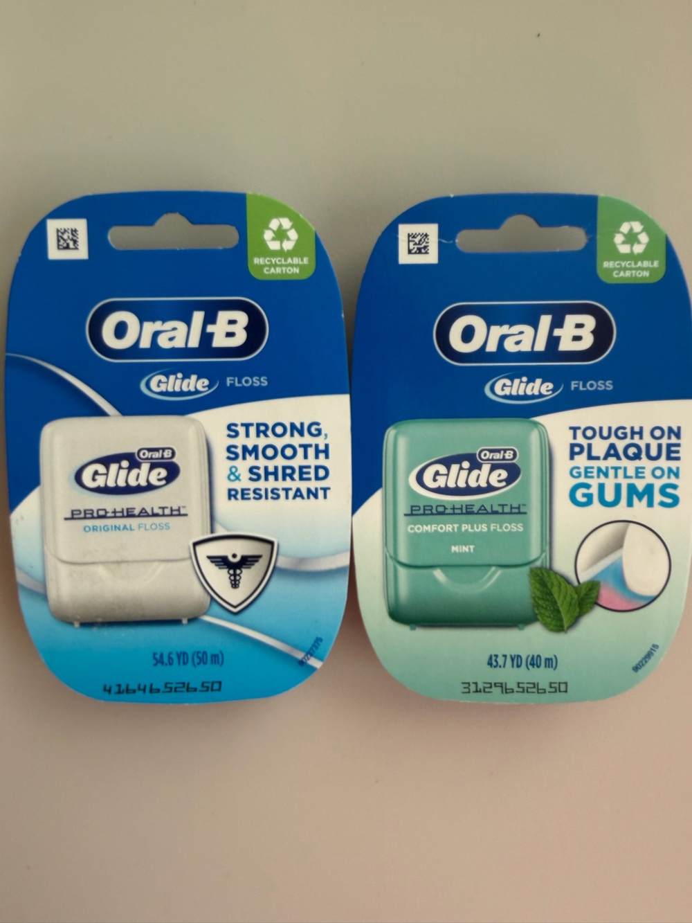 (2) Oral-B Glide PRO-HEALTH Dental Floss Packs-Original & Mint